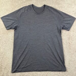 Lululemon Mens L Metal Vent Tech Short Sleeve Shirt Gray Heathered Performance